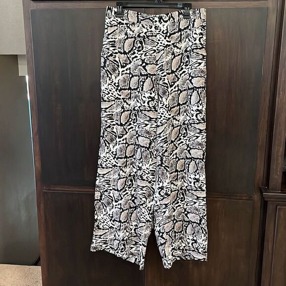 Ellos Wide Leg Snake Skin Print Palazzo Pants 14/16 - Picture 2 of 7